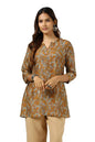 Soch Womens Mustard Viscose Blend Paisley Print Tunic