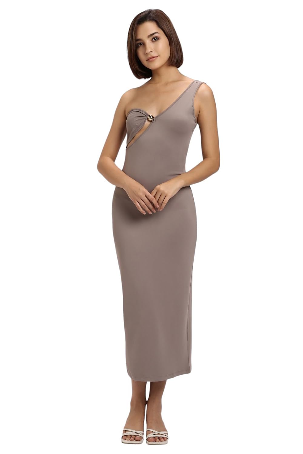 FOREVER 21 Womens Plain Bodycon Maxi Dresses, grey, X-Small