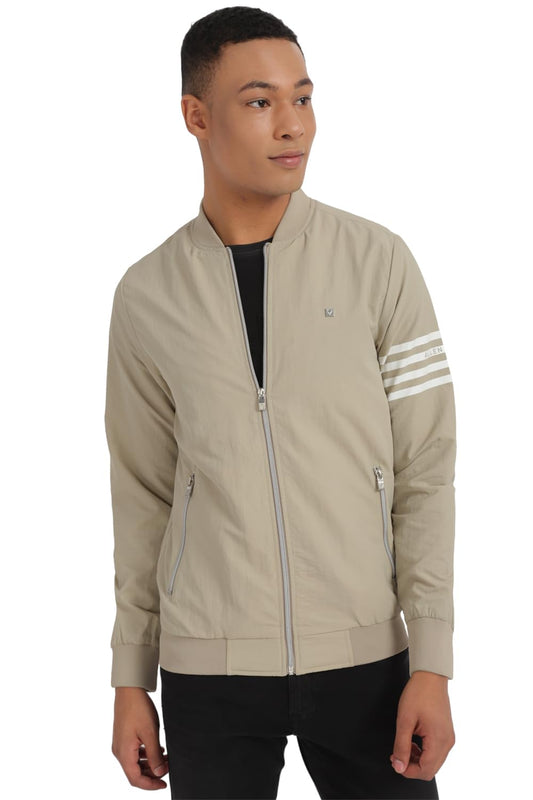 Allen Solly Men Regular Fit Striped Casual Cotton Full Sleeve Jacket