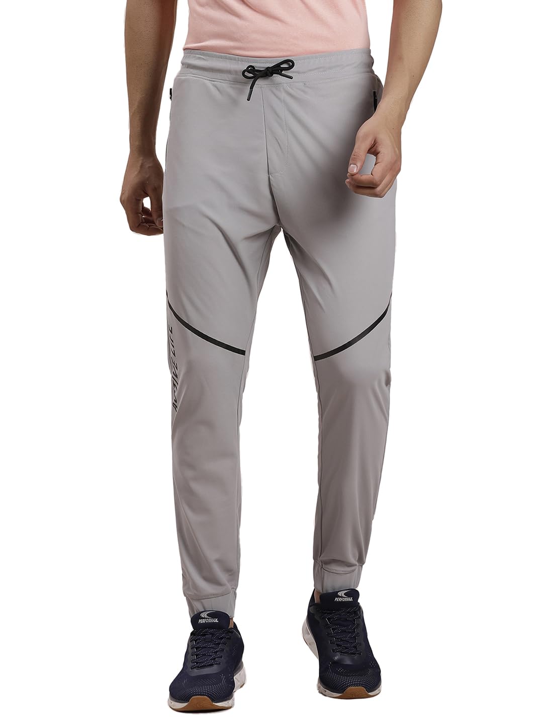 Turtle Men Knitted Slim Fit Grey Joggers