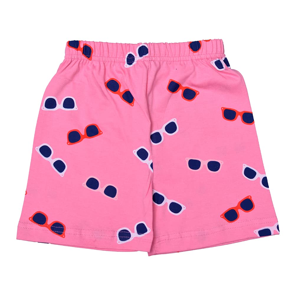 T2F Girls Cotton Printed Shorts(Pack of 5)