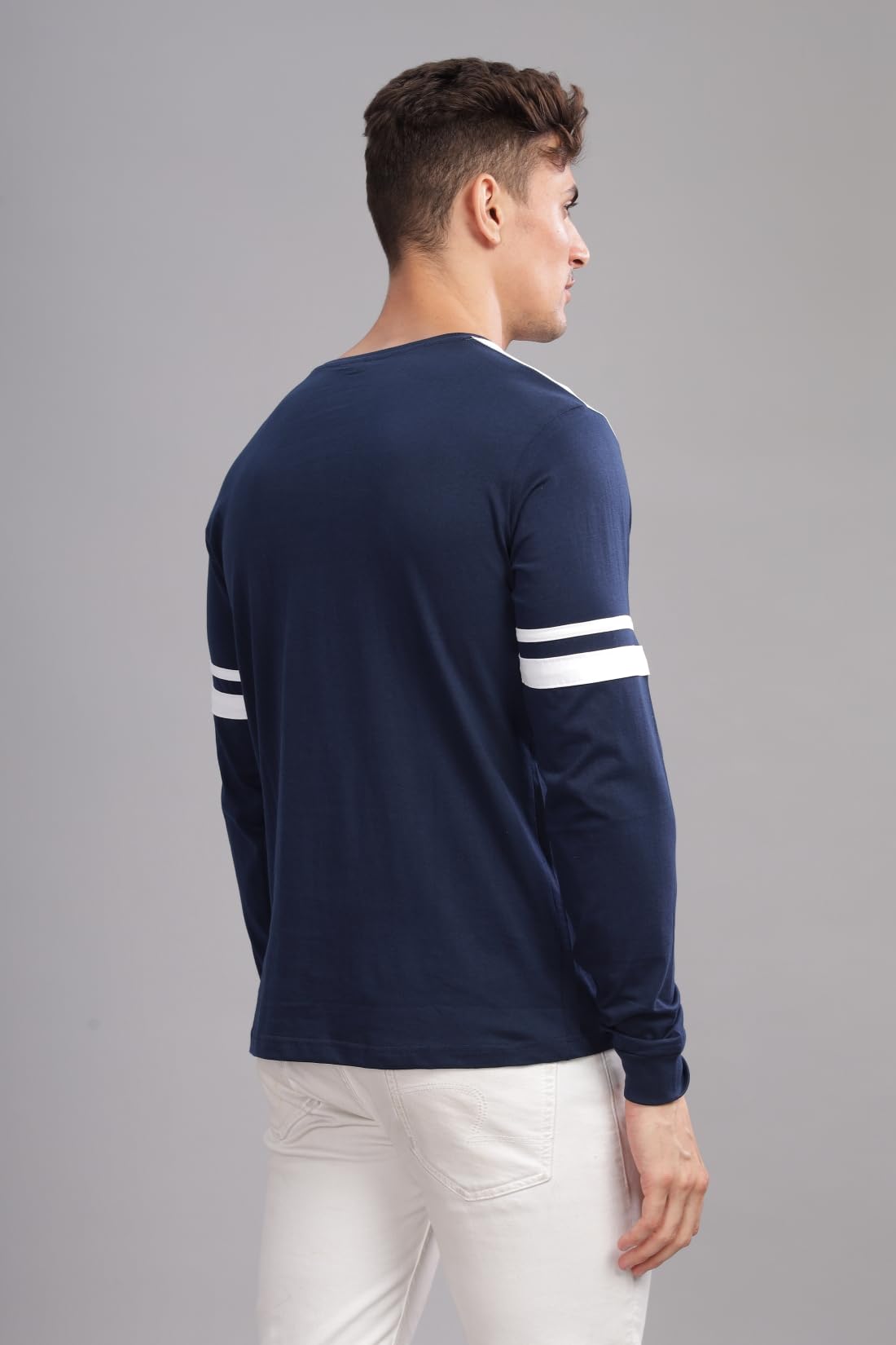 ADRO Full Sleeve Tshirt for Men | Colorblock T Shirt for Men | 100% Cotton Tshirt | Full Sleeve T-Shirt | Mens Full Sleeves T Sh