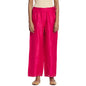 Fabindia Women's Red Cotton Silk Regular Fit Womens Ijar
