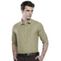 The Indian Garage Co Men Green Solid Slim Fit Cotton Formal Shirt