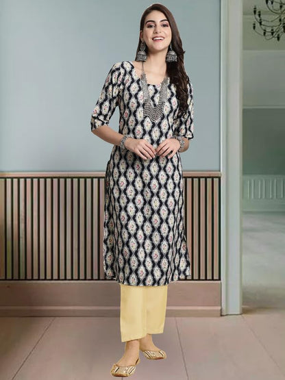 Pinkmint WomenS Crepe Printed Kurta And Pant Set (Pack Of 3)