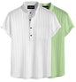 Deelmo Combo Of MenS Polyster Kurta With Mandarin Collar, Half Placket Buttons, Front Pocket | Half Sleeves | Soft & Breathable