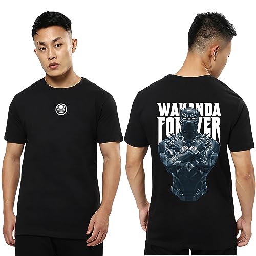 Bewakoof MenS Wakanda Forever Graphic Printed Cotton Plus Size T-Shirts (Pack Of 2) - Regular Fit, Round Neck, Half Sleeves_551