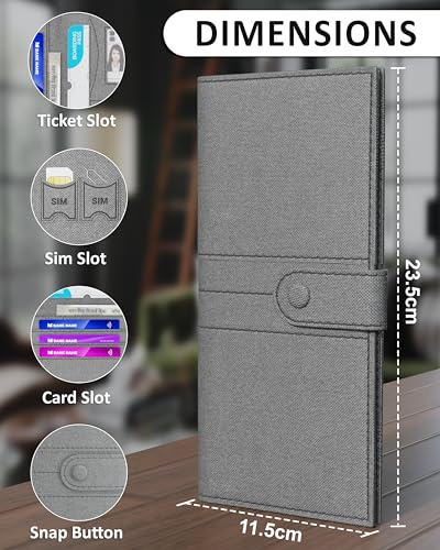Fedus Leather Premium Long Currency Holder,Passport Holder For Unisex, Wallet With Card Holder,Id Card,Ticket,Currency,Boarding