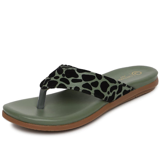 Ortho Joy Fancy Doctor Slipper For Women | Fancy Comfortable Slipper For Women Green Color