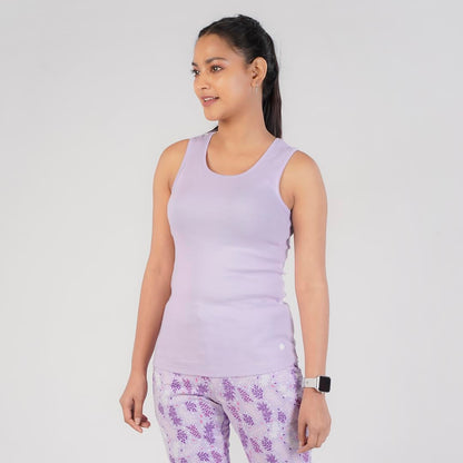 Rupa Colors Playsure Solid 100% Combed Cotton Rib Fabric, Womens Tank Top, Sleeveless Pack of 1