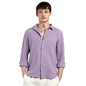 Campus Sutra Mens Lilac Ripple Box Shirt for Casual Wear | Spread Collar | Long Sleeve | Button Closure | Shirt Crafted with Co
