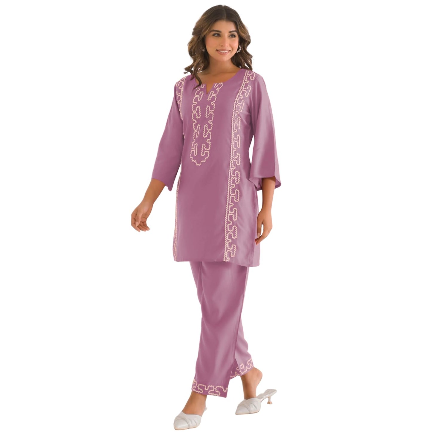 SHIENZY Ethnic Co-Ord Set | Casual Pant Top for Women | Fancy Kurta Set | Full Dress Pair | Stylish Kurti Outfit | Co-Ordination