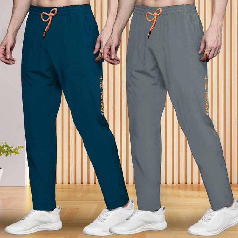Pinkmint Combo Track Pant for Men Soild with Pocket Active Wear ll Gym Wear (Pack of 2)