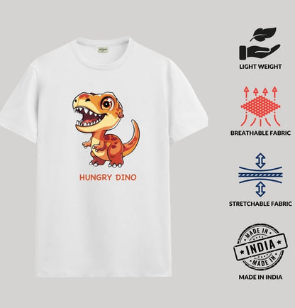 ADRO T Shirts for Boys & Girls || Dinosaur Printed T-Shirt || Ages 3-14 || 100% Cotton Round Neck Tshirt for Boys & Girls||KRN-D