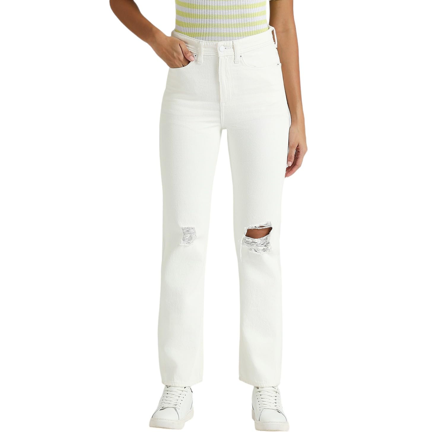Pepe Jeans WomenS Straight Jeans (Pl204854P570_White