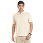 Turtle Men Cotton Stretch Slim Fit Beige Polo T-Shirt
