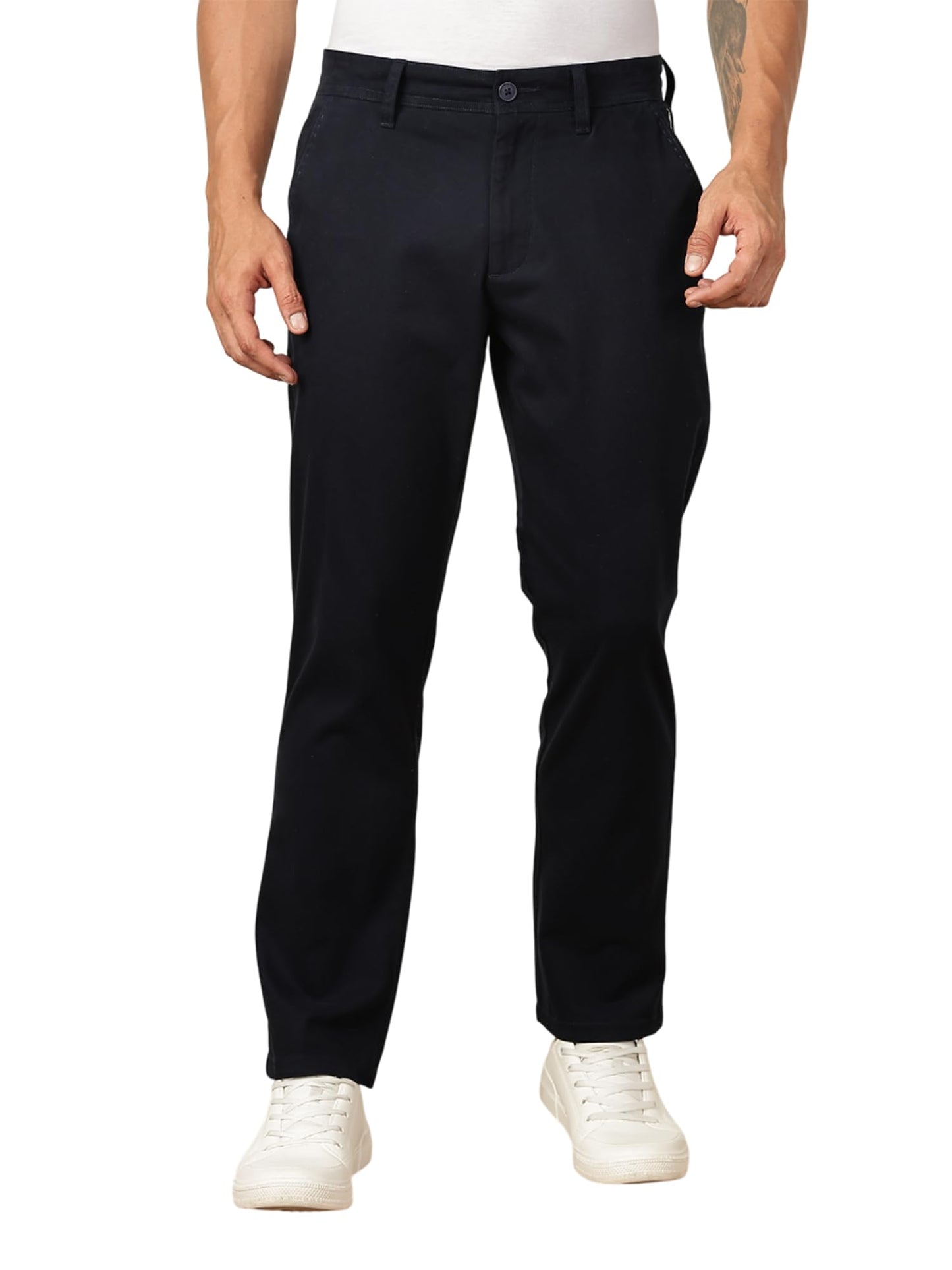 Thomas Scott Mens | Solid | Light Weight | Breathable Fabric | 4 Pockets | Regular Fit | Trouser | Chinos | Pants for Men (CCBT