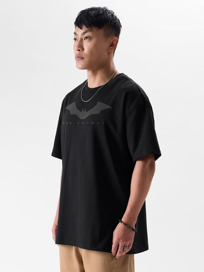 The Souled Store Official Batman: The Bat Sigil Men Oversized T-Shirts Black
