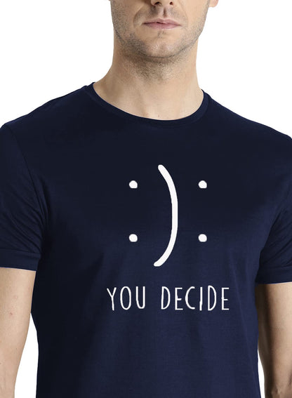 ADRO You Decide Mens Printed T-Shirts (RNR-M-DEC-NB_Navy)