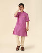 Fabindia Boy's Cotton Solid Regular Fit Kurta (1030880PURPLE_Purple