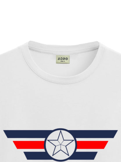 ADRO Tshirt for Men | Printed T Shirt for Men | 100% Cotton T-Shirt |Printed T Shirt | T-Shirts | RN24-CAP-WH