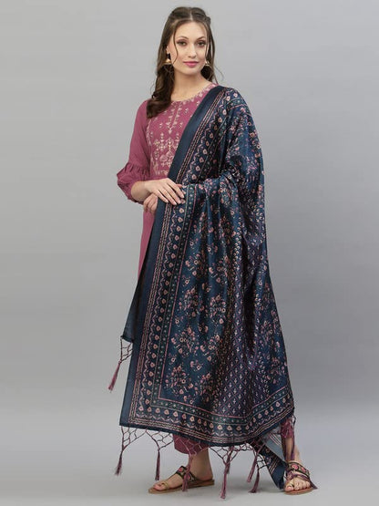 Sanisa Women's Cotton Blend Etinic Kurta Set
