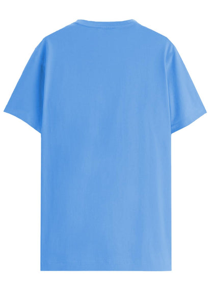 ADRO Guitar Design Printed T-Shirt for Men - 100% Cotton, Regular Fit, Soft Breathable Fabric. (RN23-M-GTR-SK_SkyBlue)