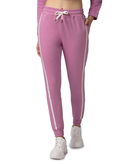 FYLTR Womens Joggers with Side Tape Detailing - Elasticated Waistband | Contrast Drwacord | Elastic Hem