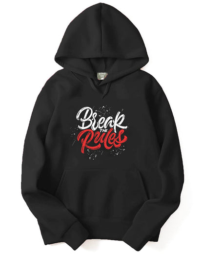 ADRO Men's Cotton Neck Hooded Sweatshirt (H21-M-RUL-BL_Black)