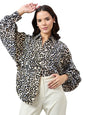 Style Quotient Women Animal Print Oversize Shirt with Full Sleeves