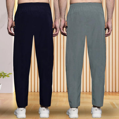 Pinkmint Combo Track Pant for Men Soild with Pocket Active Wear ll Gym Wear (Pack of 2)