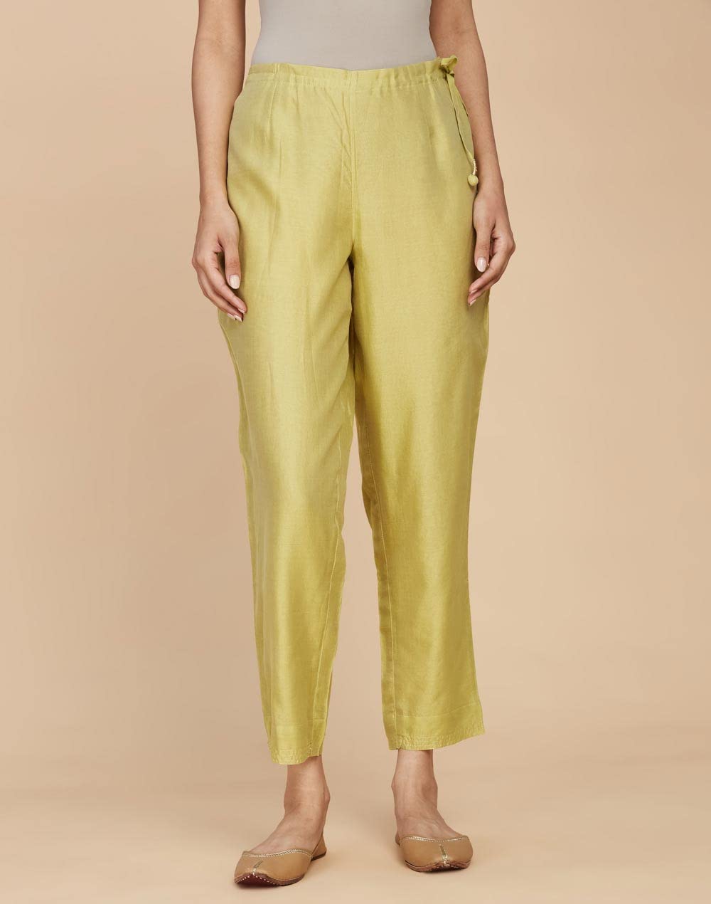 Fabindia Women's Regular Fit Pants (1030059LIME_Lime