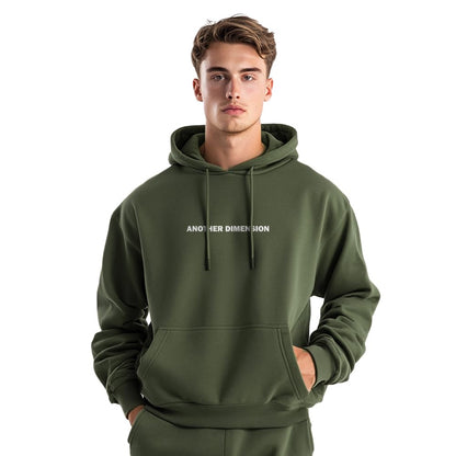Nobero MenS Oversized Fit Cotton Neck Hooded Sweatshirt (1M-Twrh-C0737_Olive Green_3Xl)