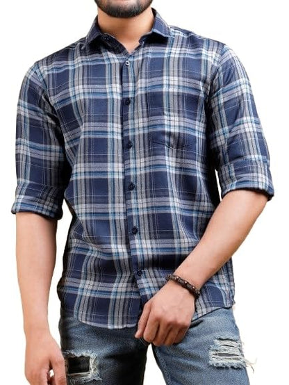 Noble Monk MenS Regular Fit Shirt | Checkered | Full Sleeves | Casual Shirt For Men