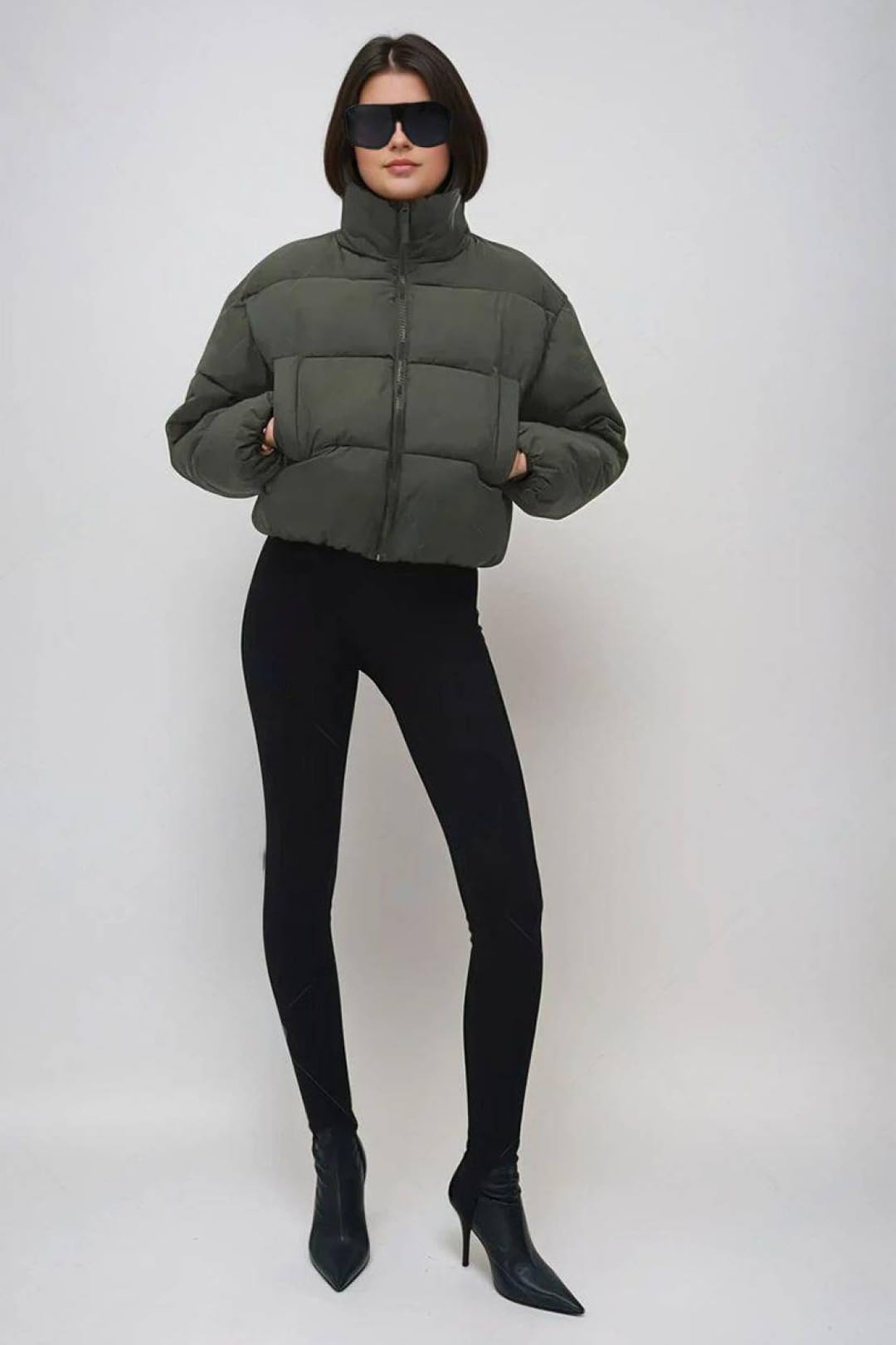 Kotty WomenS Cozy, Durable, And Effortlessly Chic Winter Puffer Jacket(Black,L)