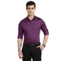 Turtle Men Cotton Stretch Slim Fit Purple Printeds Party Shirt