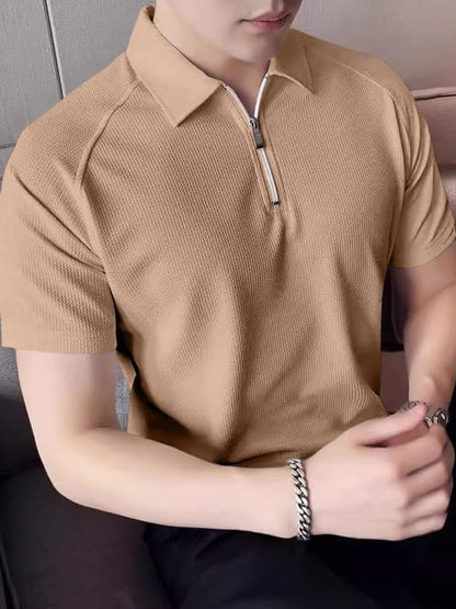 Greciilooks Regular Fit T-Shirt For Men (Gl-M.T Mt1230_Beige