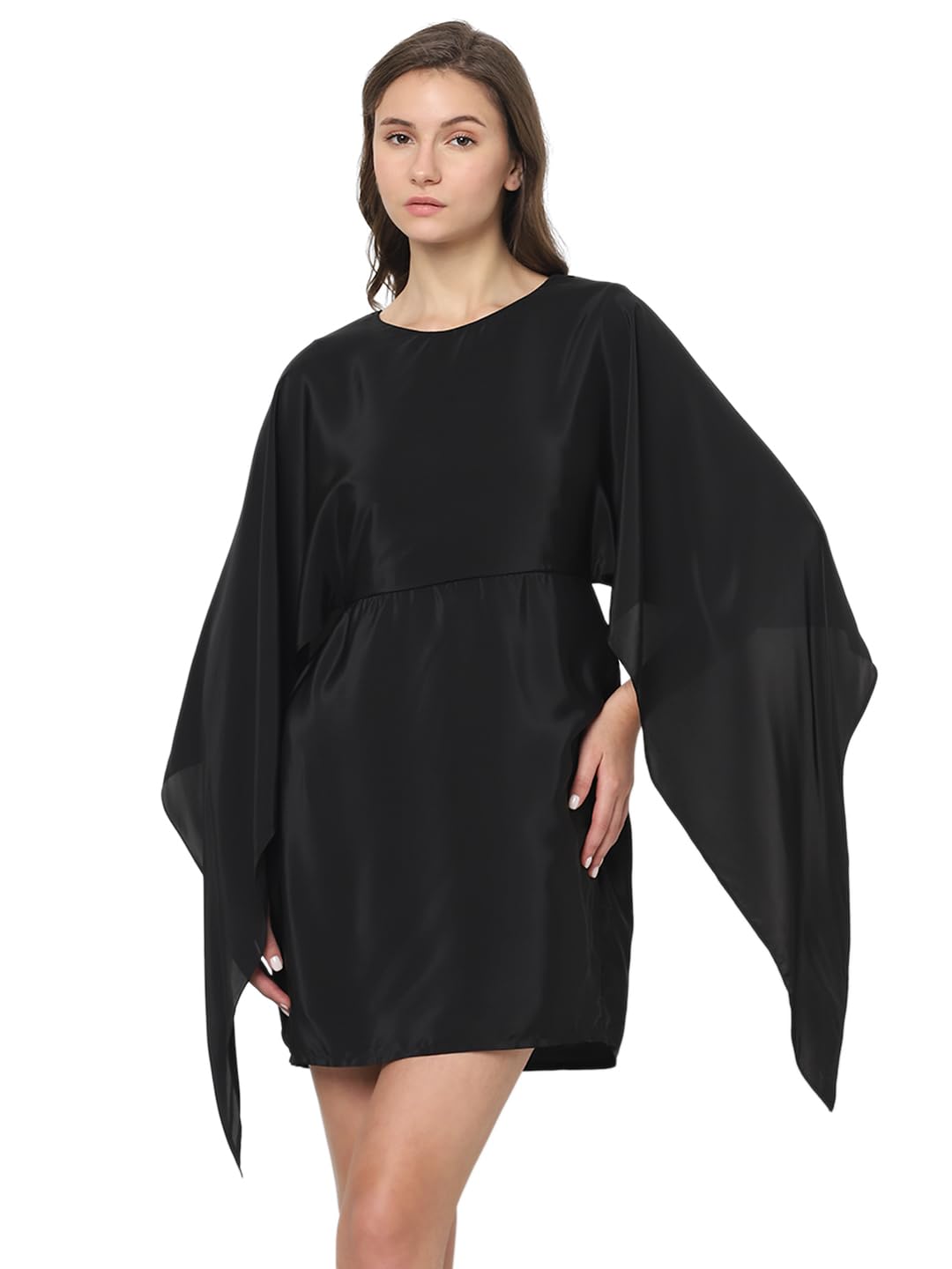 Vero Moda Black Satin Fit & Flare Dress