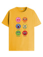 ADRO T Shirts for Boys & Girls || Emotions of Smiley Printed T-Shirt || Ages 3-14 || 100% Cotton Round Neck Tshirt for Boys & Gi