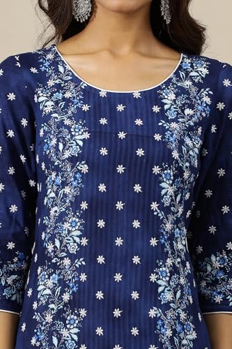 Aurelia WomenS Floral Printed Straight Kurta | Round Neck Kurta For Women | Printed Kurta For Women | Beautiful Regular Fit Kurt