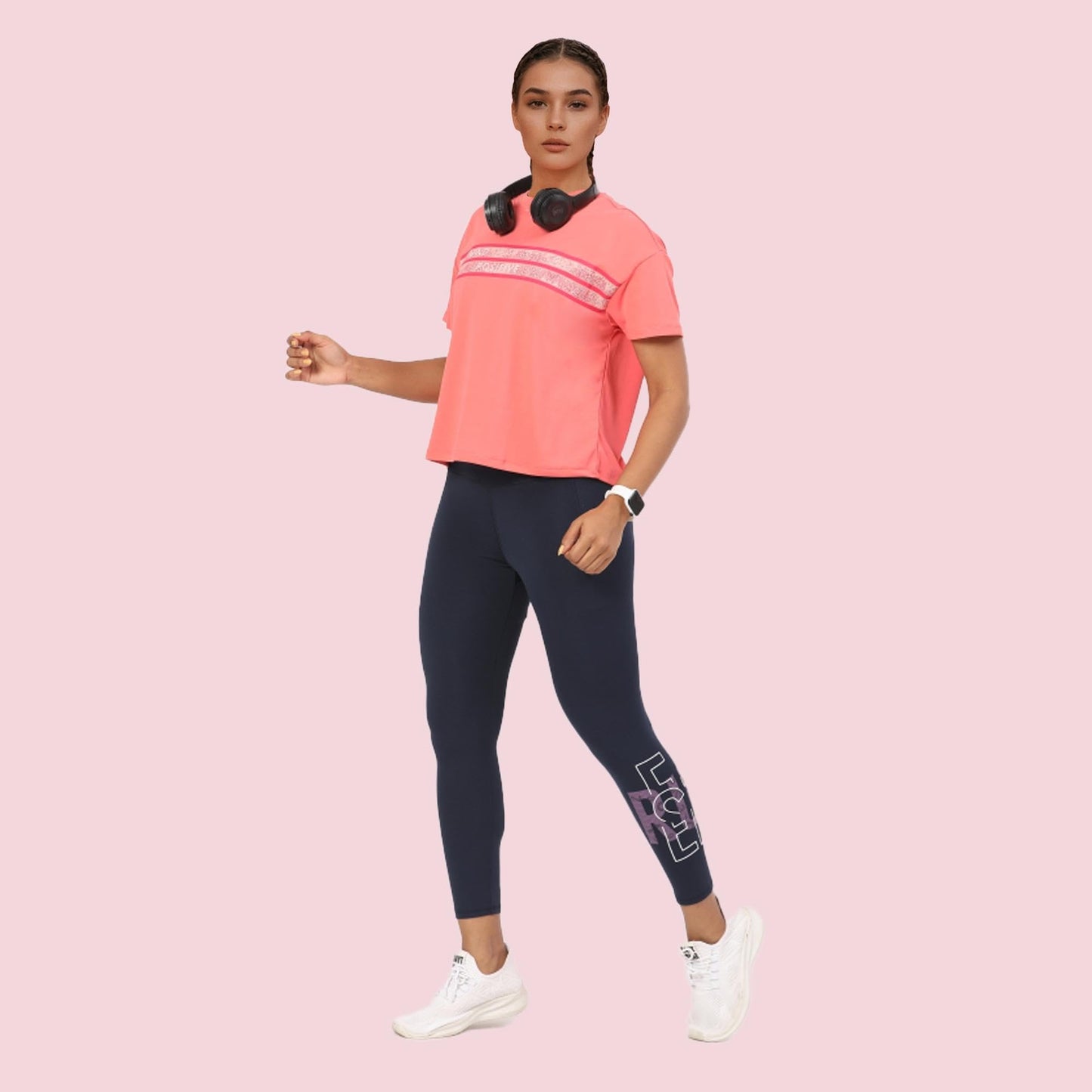 Enamor Womens Skinny Leggings (A606_Navy Run Faster