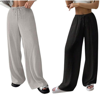 Greciilooks WomenS Loose High Rise Trouser | High-Waist Korean Pants | Formal Track Pant | Cargo Style Baggy Trendy (Available