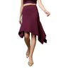 OOMPH! A-Line Handkerchief Hem Lycra Skirt for Women Purple - msk104