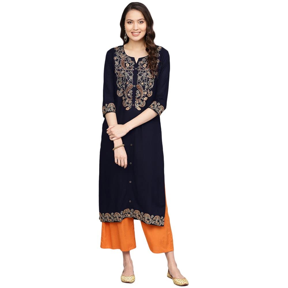 anubhutee Women's Rayon Regular Kurta