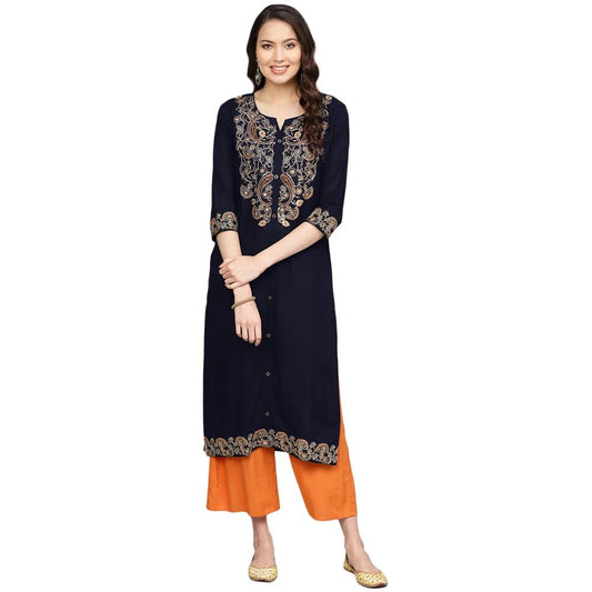 anubhutee Women's Rayon Regular Kurta