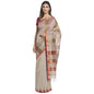Fabindia Women Cotton Silk Zari Sari Beige_Freesize