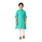 Fabindia Kids Cotton Dobby Long Kurta Teal_3-4Y