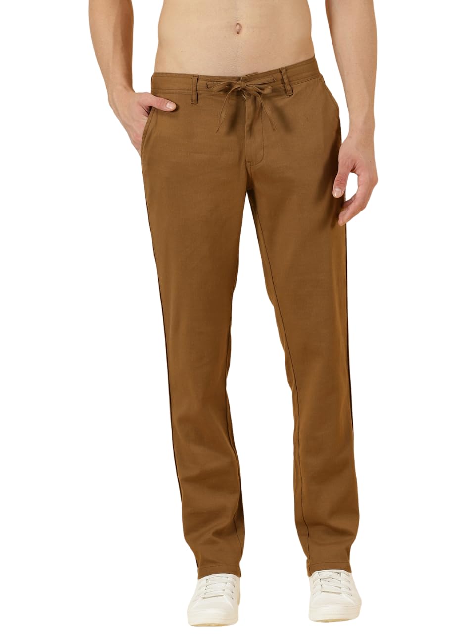 Thomas Scott Mens Regular Casual Pants (TSB018_Brown