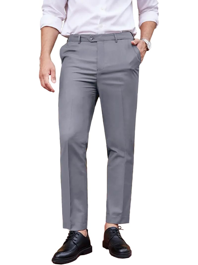 CB-COLEBROOK Mens Formal Pants Stretch Work Dress Pants 30/32/34/36/38 Quick Dry Lightweight Casual Comfy Trousers with Pockets
