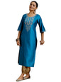 Libas WomenS Silk Embroidered Regular Kurtas (G2736R Blue
